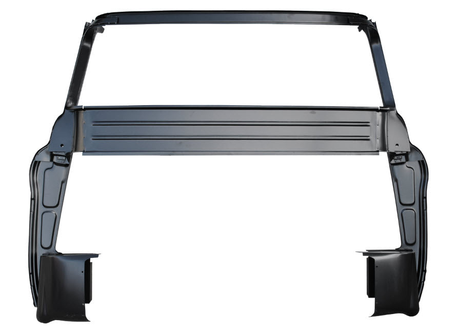 55-59 2nd Series Full Inner Cab Back Panel with Big Back Glass, B Pillars, and Inner Cab Corners