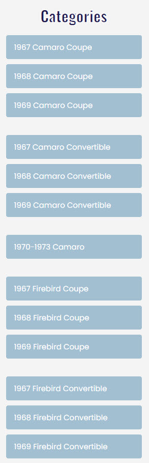 Camaro and Firebird Bodies